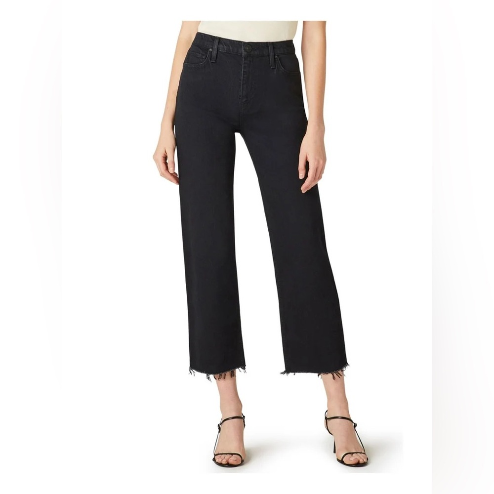 Hudson NWOT Remi High-Rise Straight Cropped Black Jeans 27